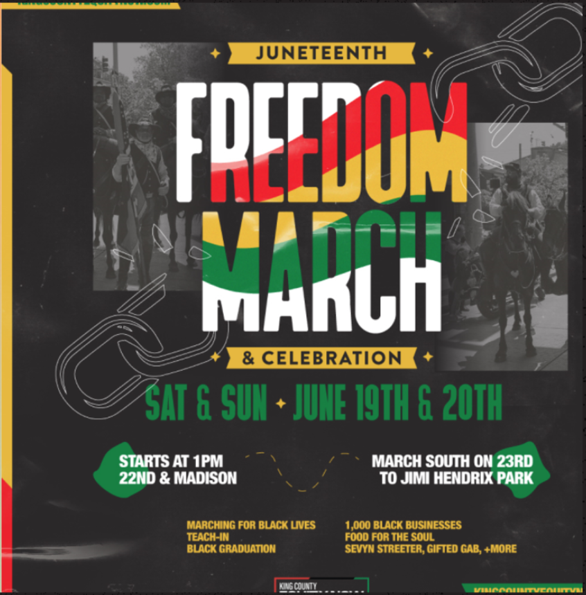 Poster for Juneteenth Freedom March 2021