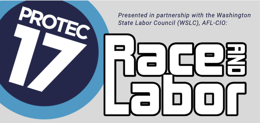 PROTEC17 and 'Race and Labor' logos