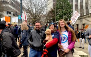Picture of PROTEC17 Portland members at the Portland City Laborer's Rally.